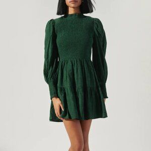 Sugarlips Women's Elizabeth High Neck Smocked Mini Dress - M